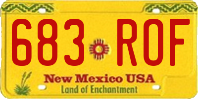 NM license plate 683ROF