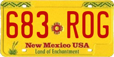 NM license plate 683ROG