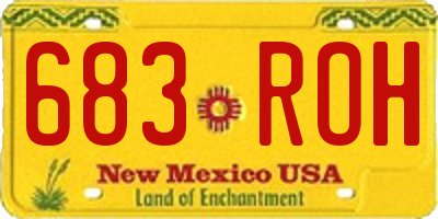 NM license plate 683ROH