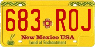 NM license plate 683ROJ