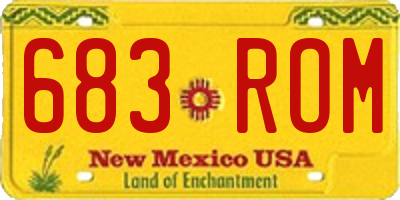 NM license plate 683ROM