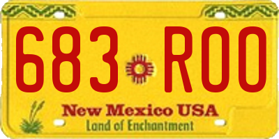 NM license plate 683ROO