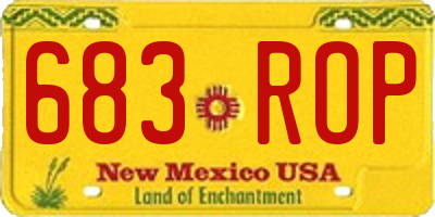 NM license plate 683ROP
