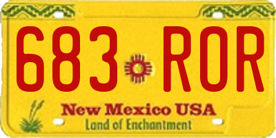 NM license plate 683ROR