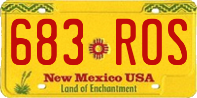 NM license plate 683ROS