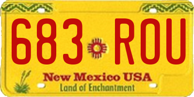 NM license plate 683ROU
