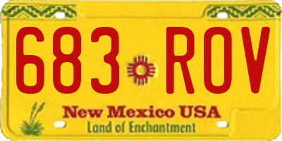 NM license plate 683ROV