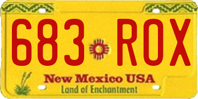 NM license plate 683ROX