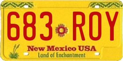 NM license plate 683ROY