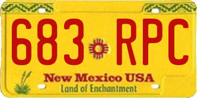 NM license plate 683RPC