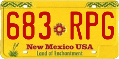 NM license plate 683RPG