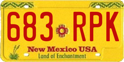 NM license plate 683RPK