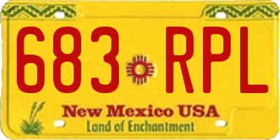 NM license plate 683RPL