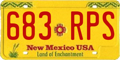 NM license plate 683RPS