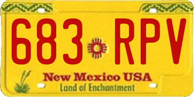 NM license plate 683RPV
