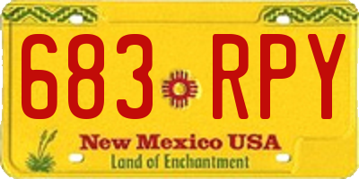 NM license plate 683RPY