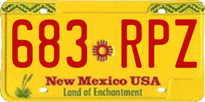 NM license plate 683RPZ