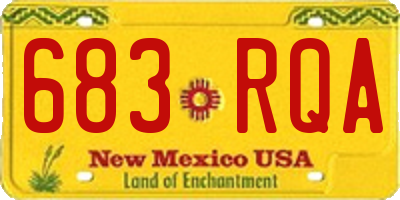 NM license plate 683RQA
