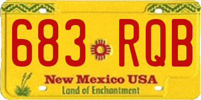NM license plate 683RQB