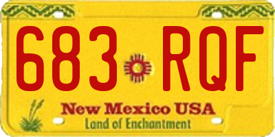 NM license plate 683RQF