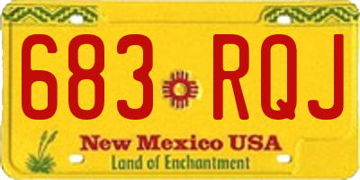 NM license plate 683RQJ