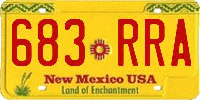 NM license plate 683RRA