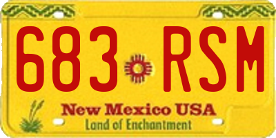NM license plate 683RSM