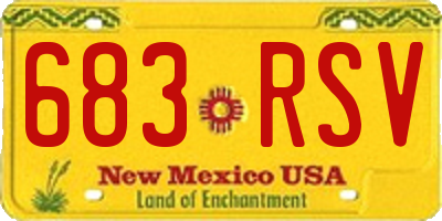 NM license plate 683RSV