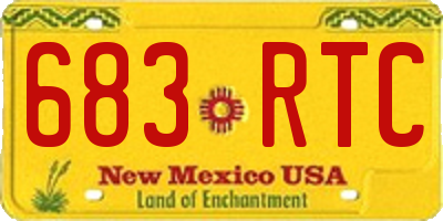 NM license plate 683RTC