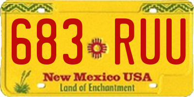 NM license plate 683RUU