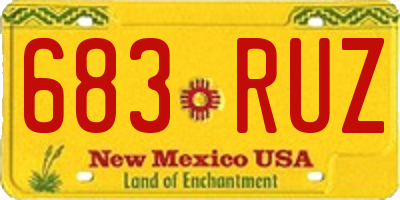 NM license plate 683RUZ