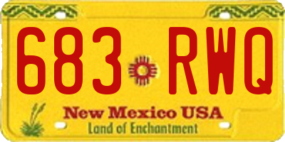 NM license plate 683RWQ