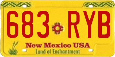 NM license plate 683RYB