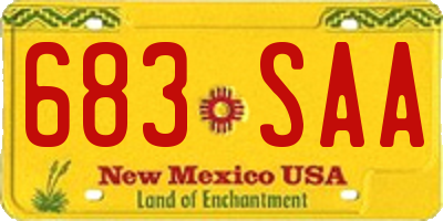 NM license plate 683SAA