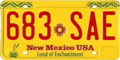 NM license plate 683SAE