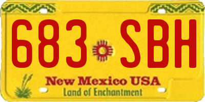 NM license plate 683SBH