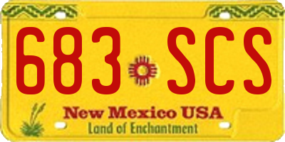 NM license plate 683SCS
