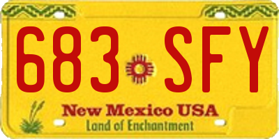 NM license plate 683SFY
