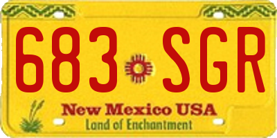 NM license plate 683SGR