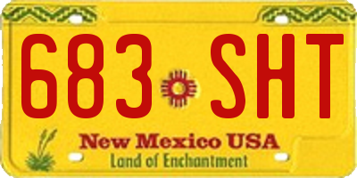NM license plate 683SHT