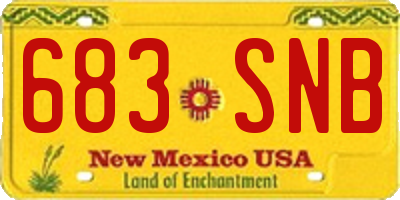 NM license plate 683SNB