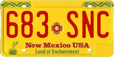 NM license plate 683SNC