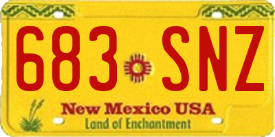NM license plate 683SNZ
