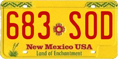 NM license plate 683SOD