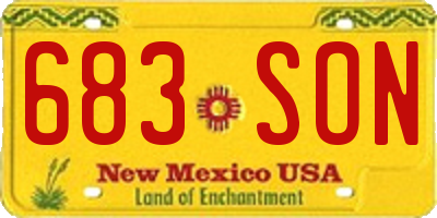 NM license plate 683SON