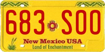 NM license plate 683SOO