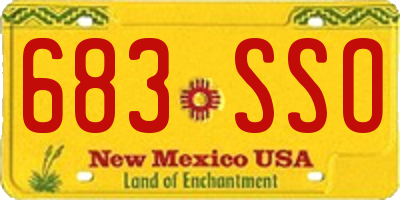 NM license plate 683SSO