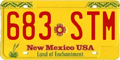 NM license plate 683STM