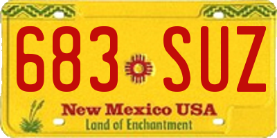 NM license plate 683SUZ