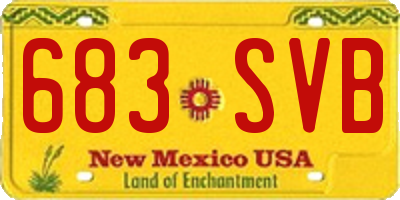 NM license plate 683SVB
